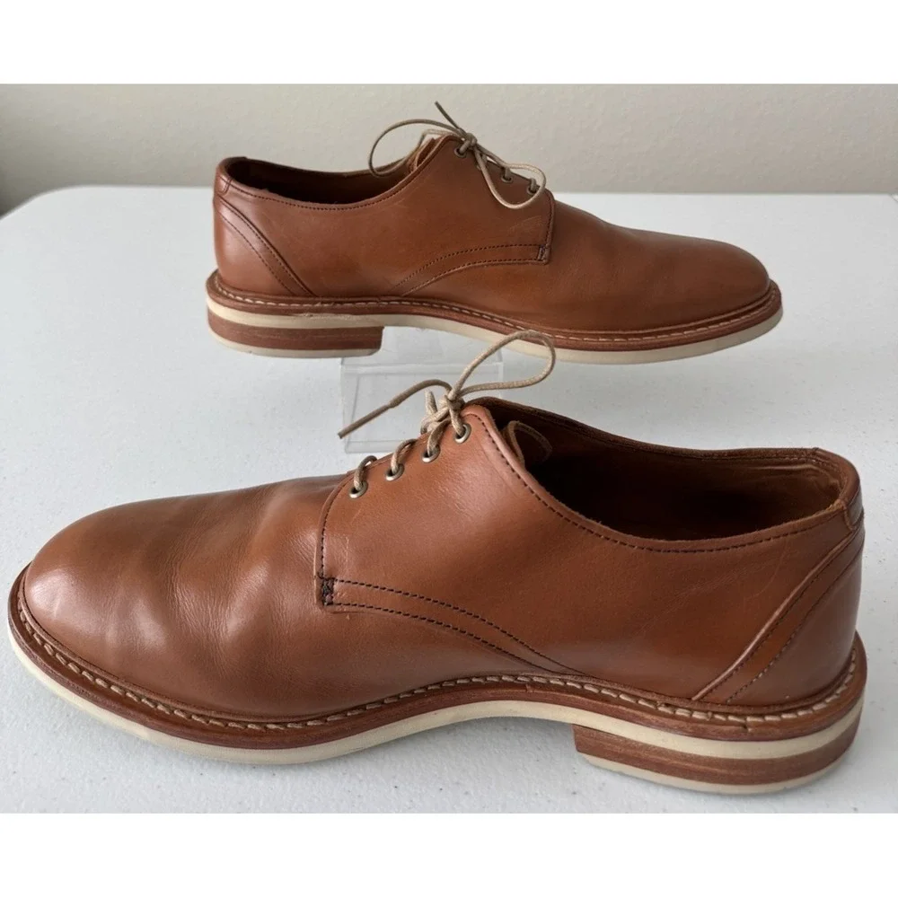 Allen Edmonds Nomad‎ Men's Derby Shoes Size 11 D US Tan Leather Plain Toe Oxford